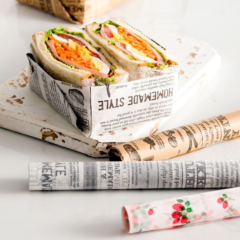 25Pcs Lot Oilpaper Wrapping Paper For Bread Sandwich Burger