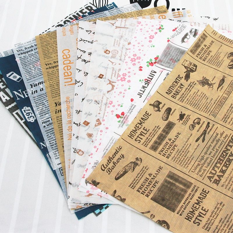 25Pcs Lot Oilpaper Wrapping Paper For Bread Sandwich Burger