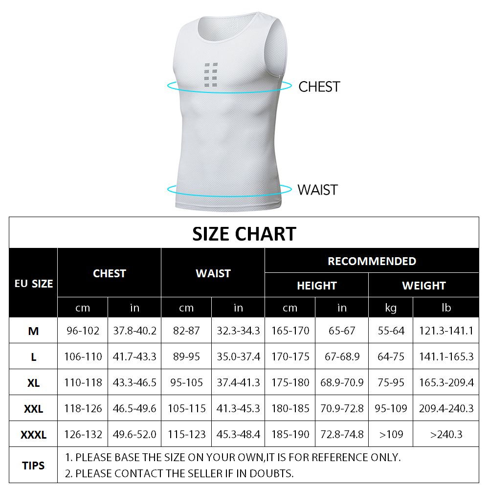 Men's Sleeveless Cycling Undershirt Quick Dry Bike Base