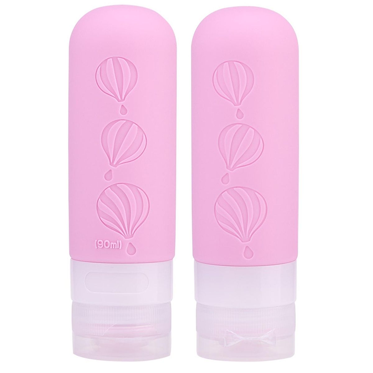 Drip-free Valve Travel Bottle Leak-proof 90ml Silicone for Travel Hot Pink
