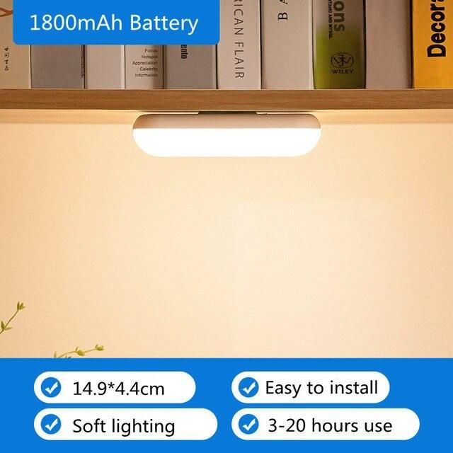 LED eye protection night light wireless touch dormitory learning reading light USB charging dimmable bedroom mini night lamp