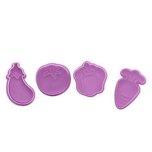 4pcs/set Diy Baking Tools Silicone Biscuit Mold Vegetable Mold Fudge Cake Mold