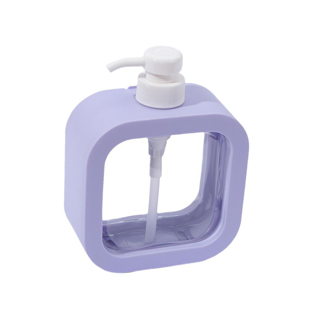 Design Liquid Soap Dispenser Square Dispenser Bottle 500ml for Lotion Purple