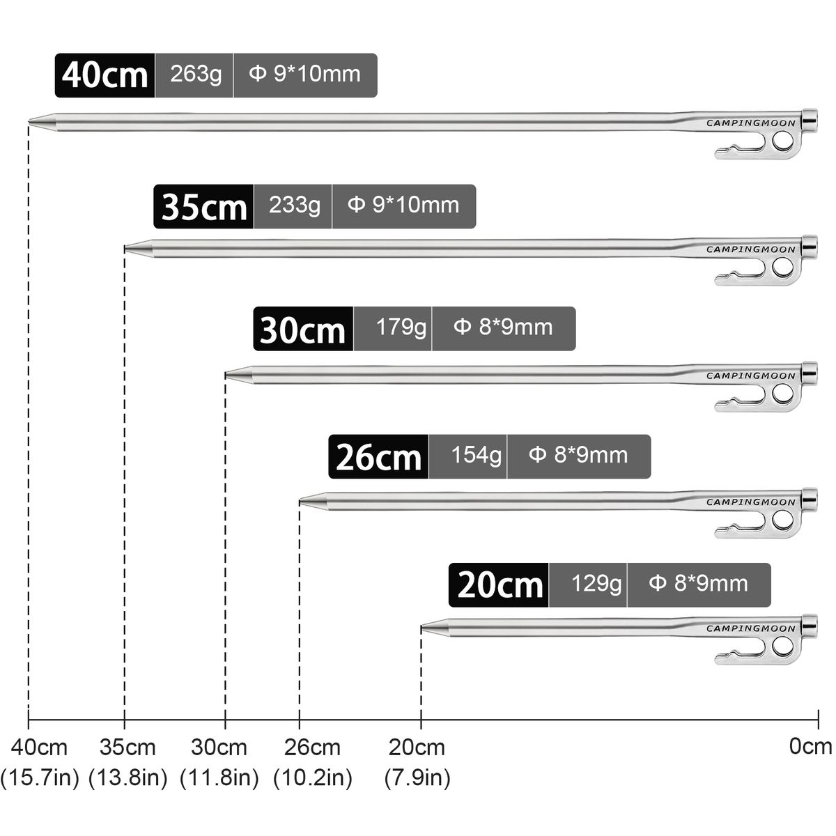 Heavy Duty Steel Tent Stakes Pegs With Hook And Hole Design