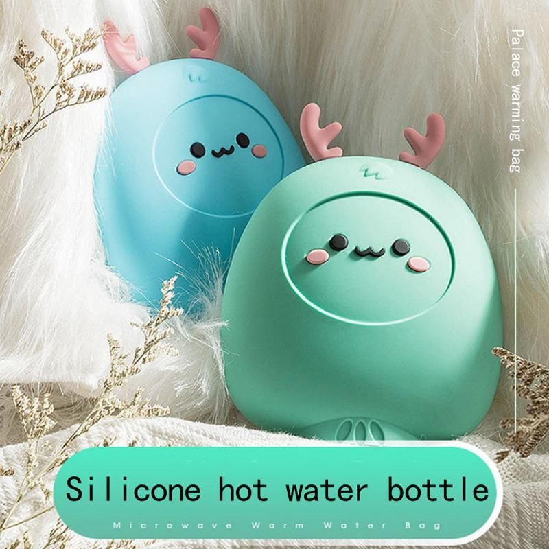 1Pcs Creative Green Silicone Cute Water Injection Warm