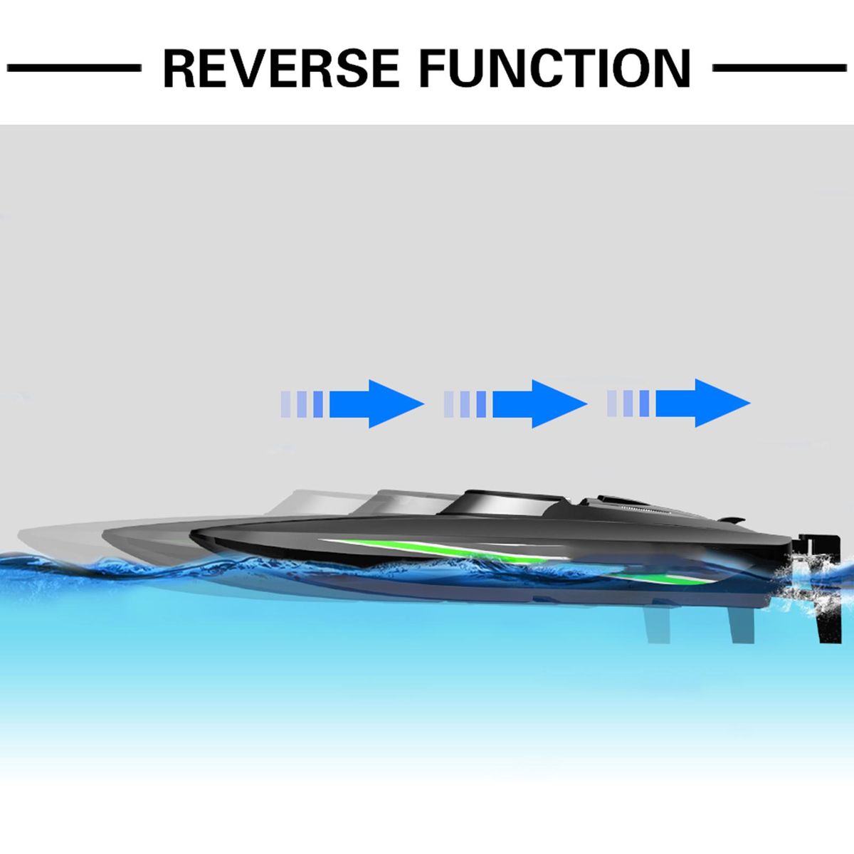 Remote Control Boat 30km/h High Speed 2.4GHz Remote Control Ship Toy Gift for Kids Adults Boys Low Battery Alarm with 2 Battery