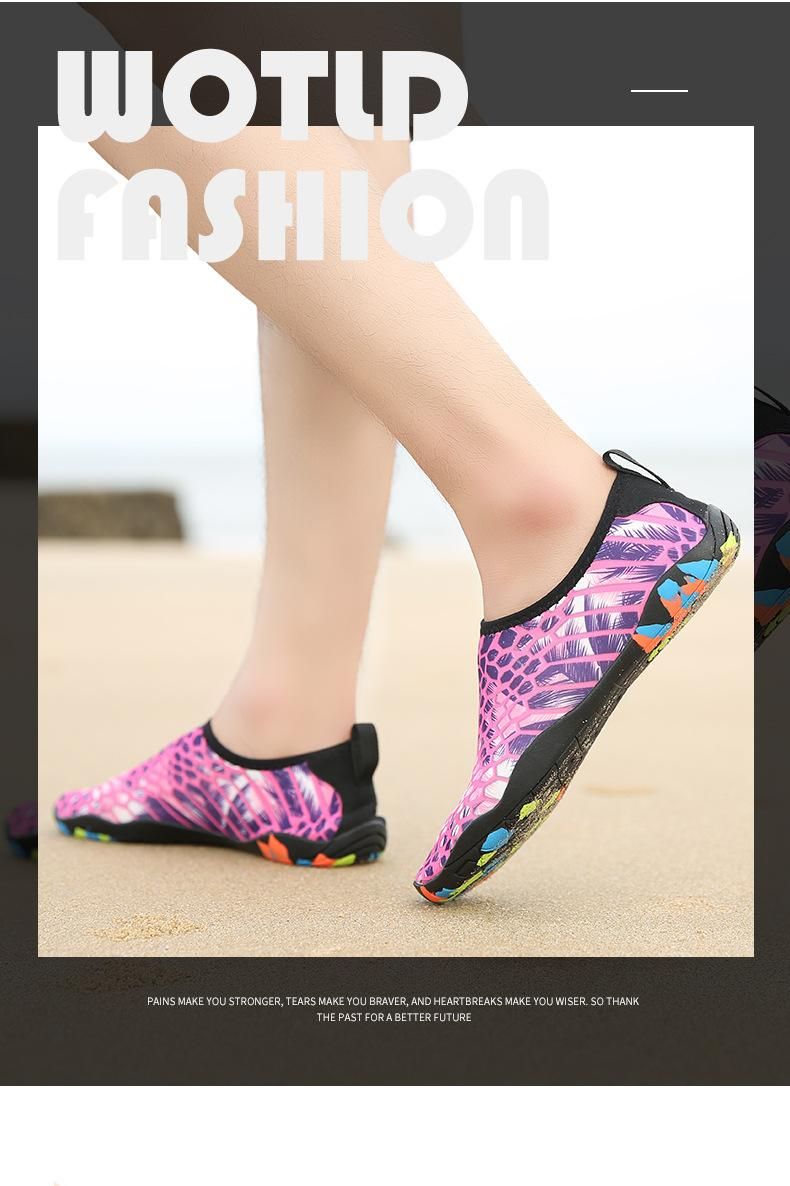 Beach shoes swimming shoes waterproof pink flat shoes for men&women