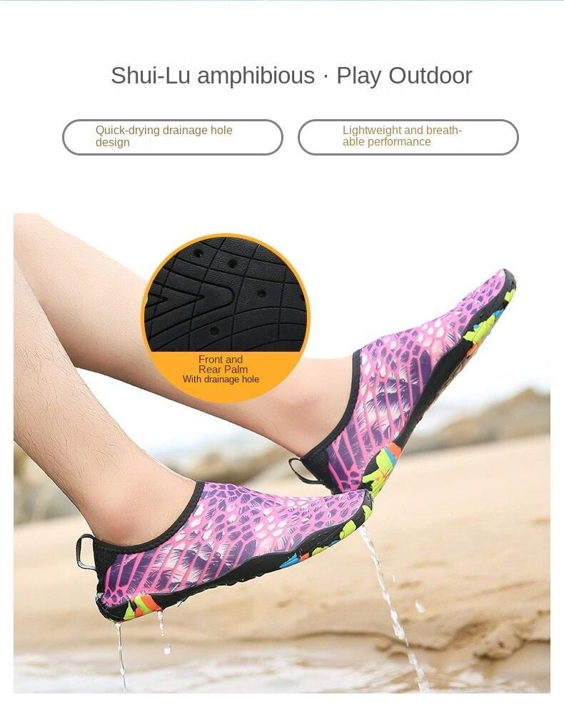 Beach shoes swimming shoes waterproof pink flat shoes for men&women