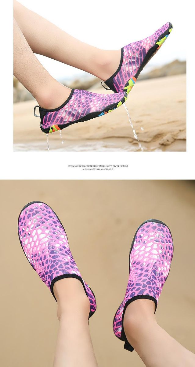 Beach shoes swimming shoes waterproof pink flat shoes for men&women
