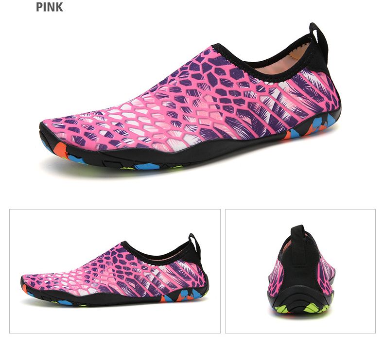 Beach shoes swimming shoes waterproof pink flat shoes for men&women
