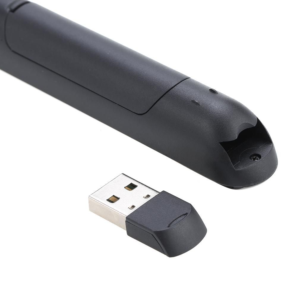 KKmoon 2.4GHz Wireless PowerPoint Clicker Remote Controller Flip Pen Pointer Handheld PPT Presenter Unibody 10m Controlling Range Support Hyperlink Volume Control with USB Receiver