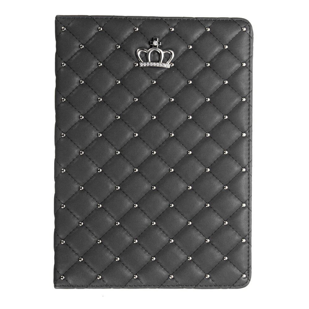 Crown Rivet Leather Case Cover For IPad Air 2/iPad 6 (Black) Black