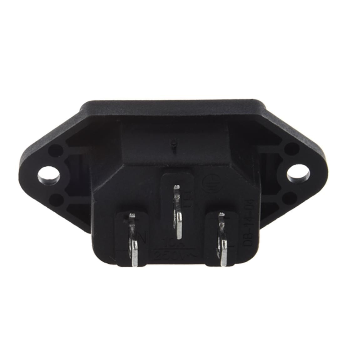 IEC 320 C14 Male Plug 3 Pins PCB Panel Power Inlet Socket