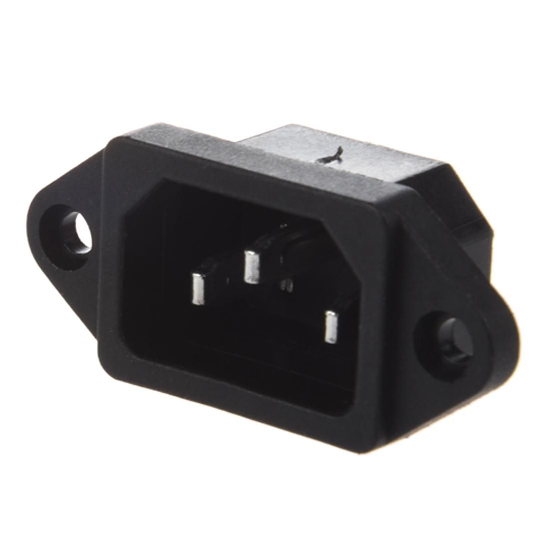 IEC 320 C14 Male Plug 3 Pins PCB Panel Power Inlet Socket