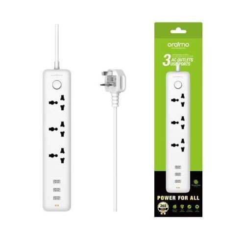 SUPER 3 PORT 3 USB  INTELLIGENT SURGE PROTECTOR SOCKET