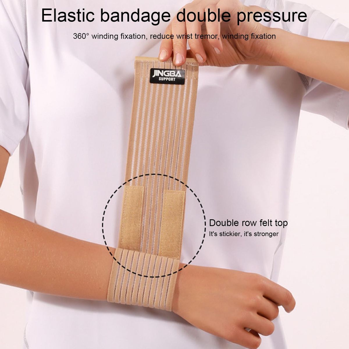 1Pc Wristband Powerlifting Wristband Protector Khaki