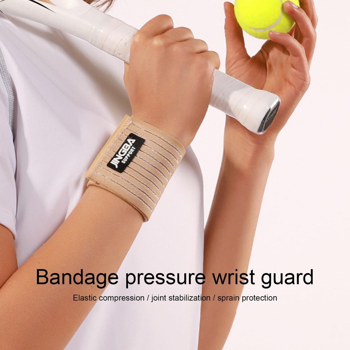 1Pc Wristband Powerlifting Wristband Protector Khaki