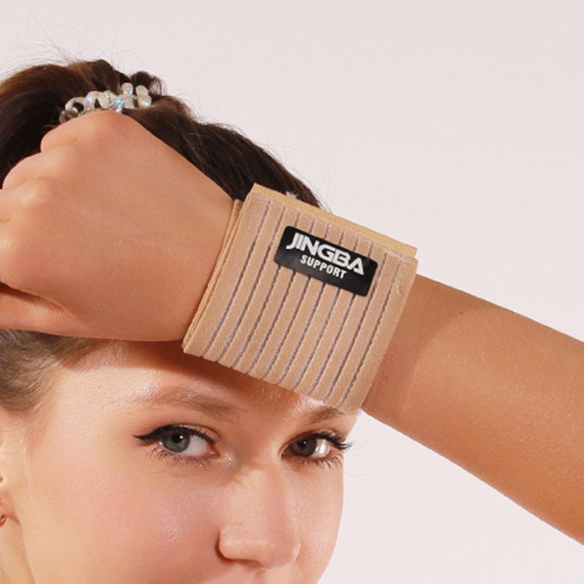 1Pc Wristband Powerlifting Wristband Protector Khaki