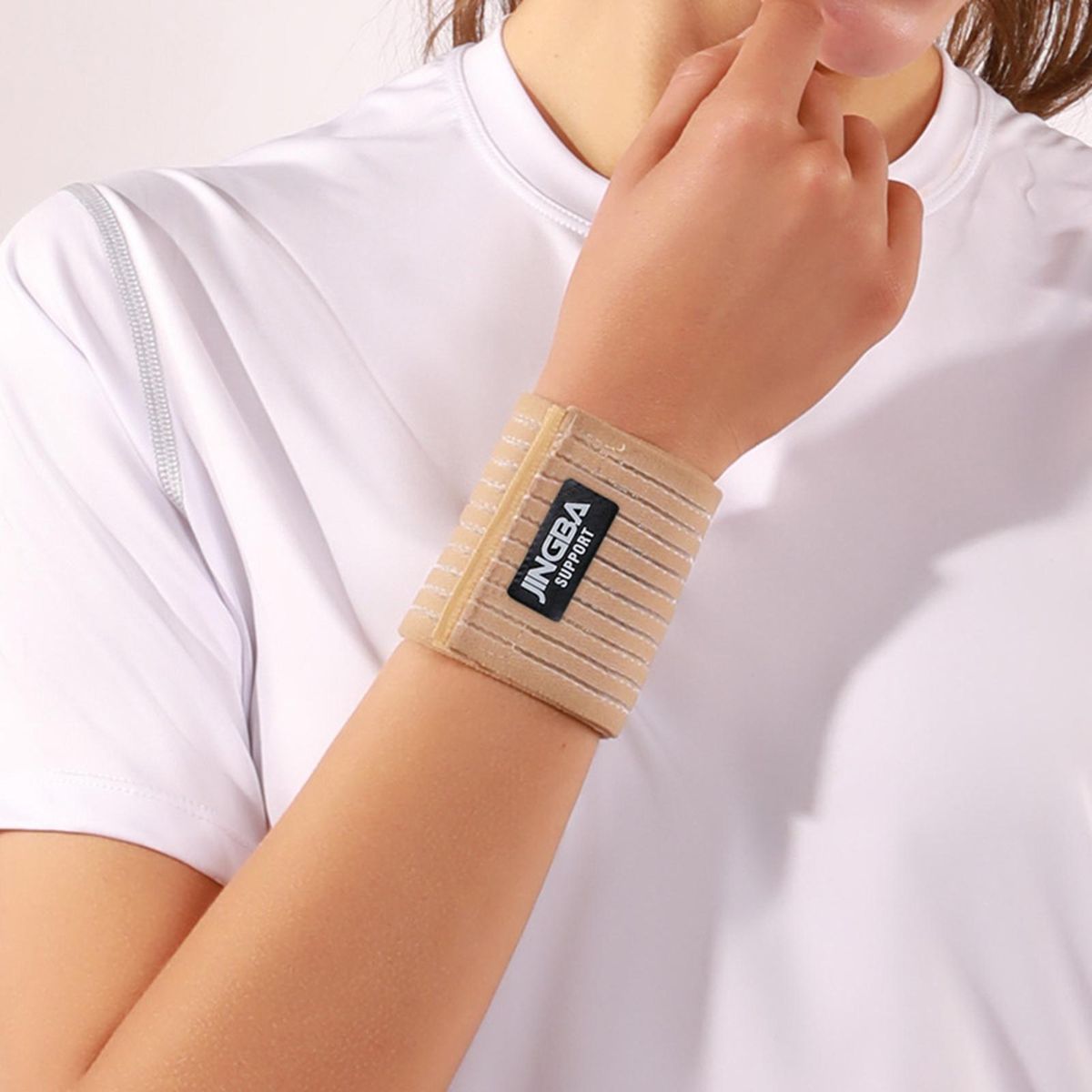 1Pc Wristband Powerlifting Wristband Protector Khaki