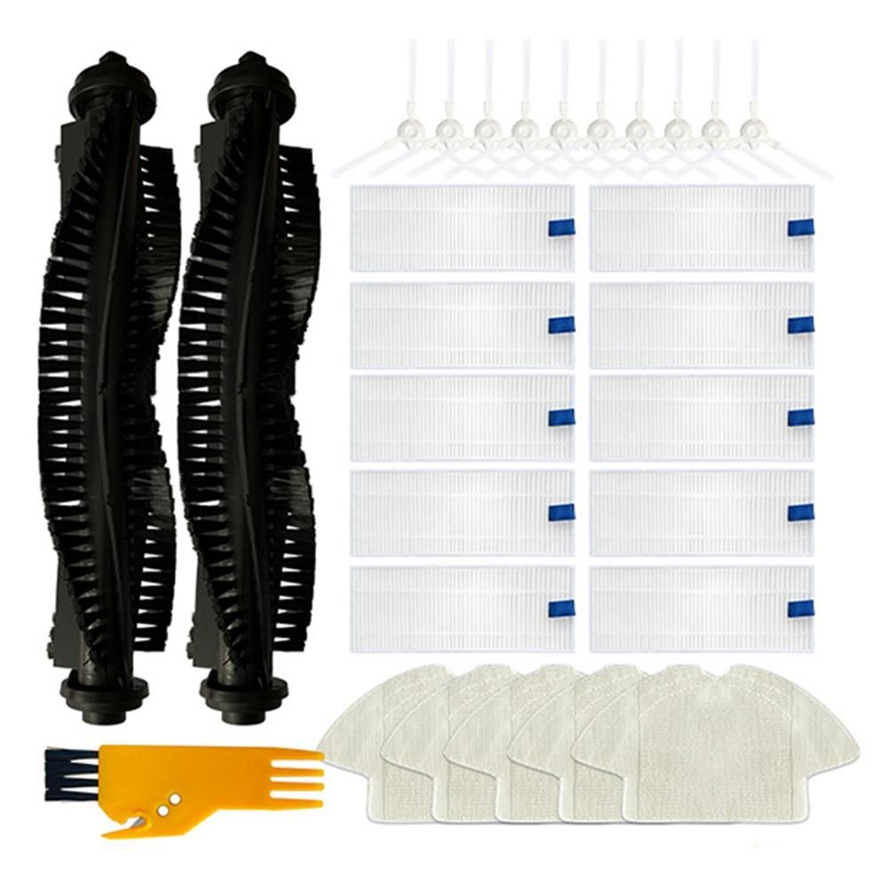 Main Brush Side Brush Filter and Mop Cloth Replacement Acces