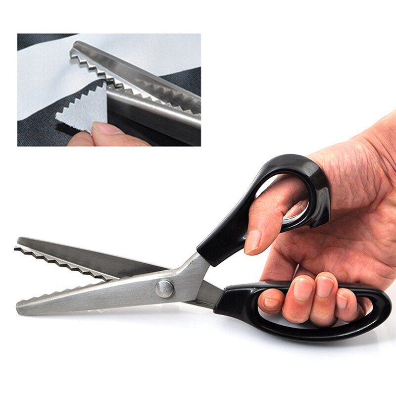 3PCS Pro Stainless Dressmaking Tailor Shears Zig Zag Pinking Sewing Cut Scissors