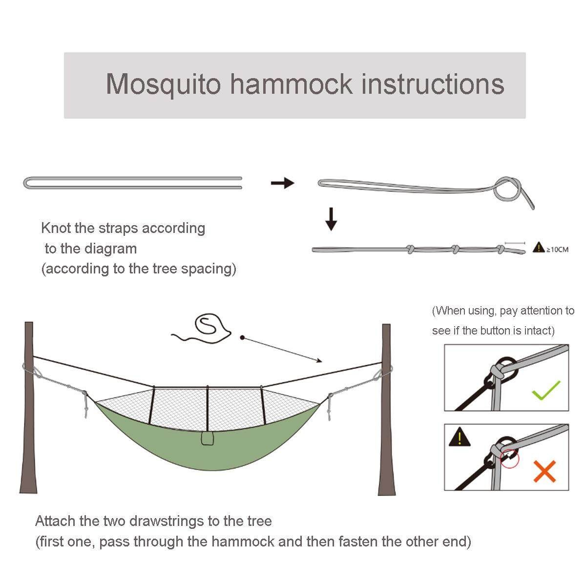 Portable Hammock Canopy Sun Rain Fly Tarp And Camping Hammock With Mosquito Net Green