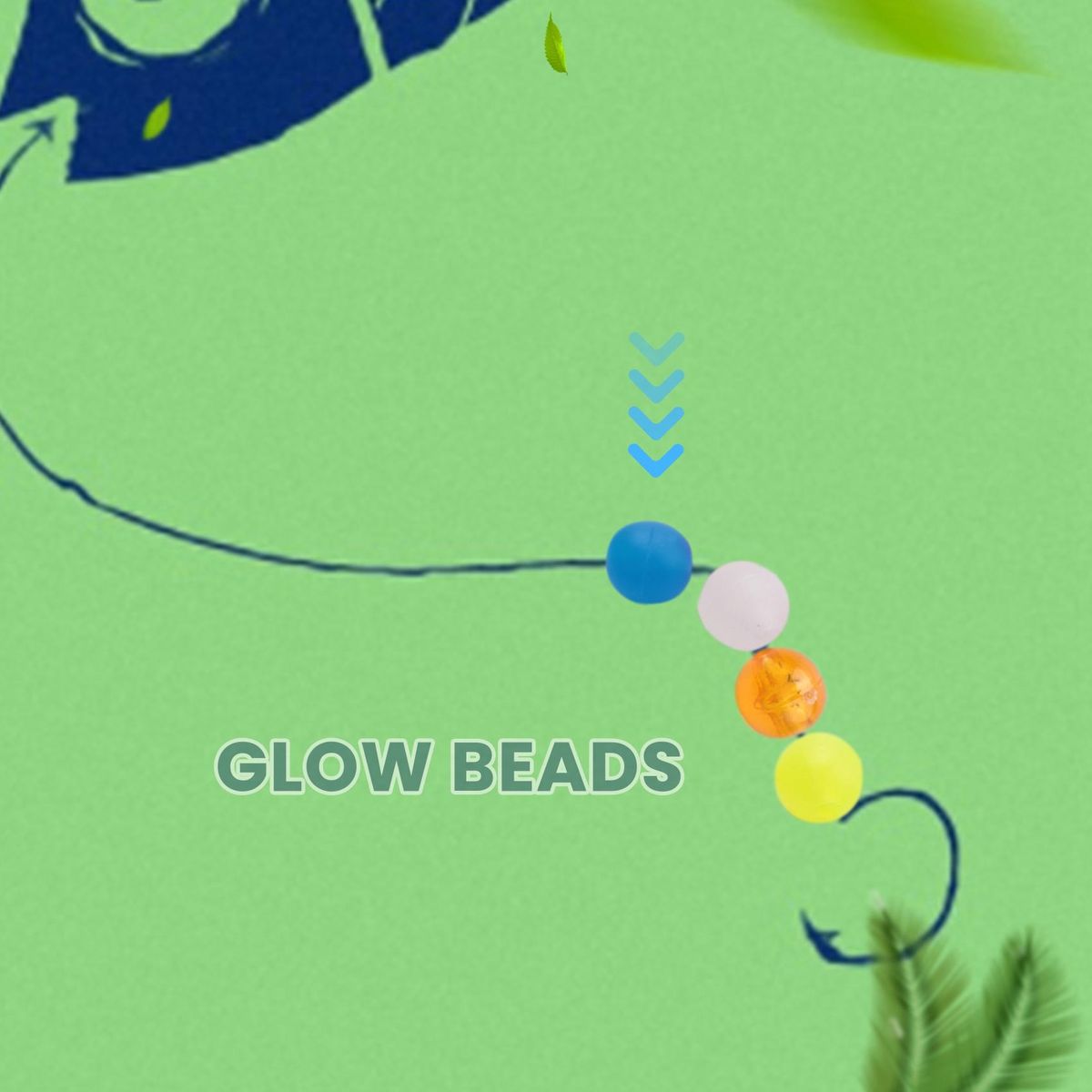 1000Pcs/Set Fishing Beads 5mm Floats Glow Beads Fishing Acce