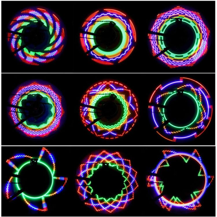 Bike Cycling Bicycle Tire Valve 32 Led Flash Spoke Wheel Light 32 LED Wheel Light