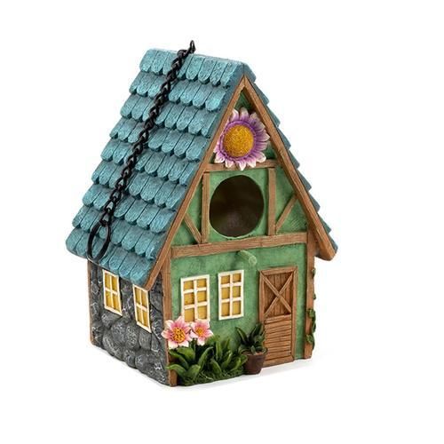Bird's House Tree Hanging Decoration Resin Bird's Home Ornaments Decor For Window Garden Outdoor Handmade Crafts Bird Cages