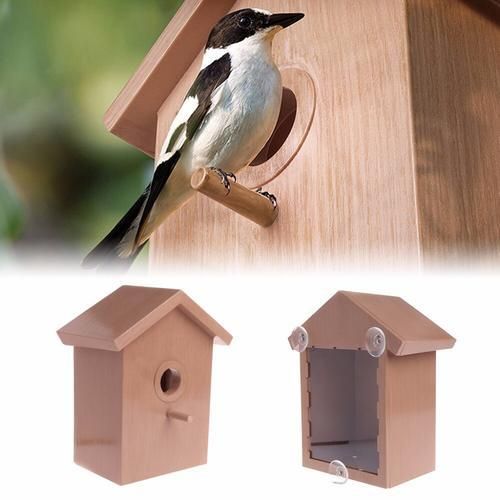 Bird House Swallow DIY Nest Home Decoration Outdoor Breeding Cockatiels Box Roof High Quality Birds Supplies