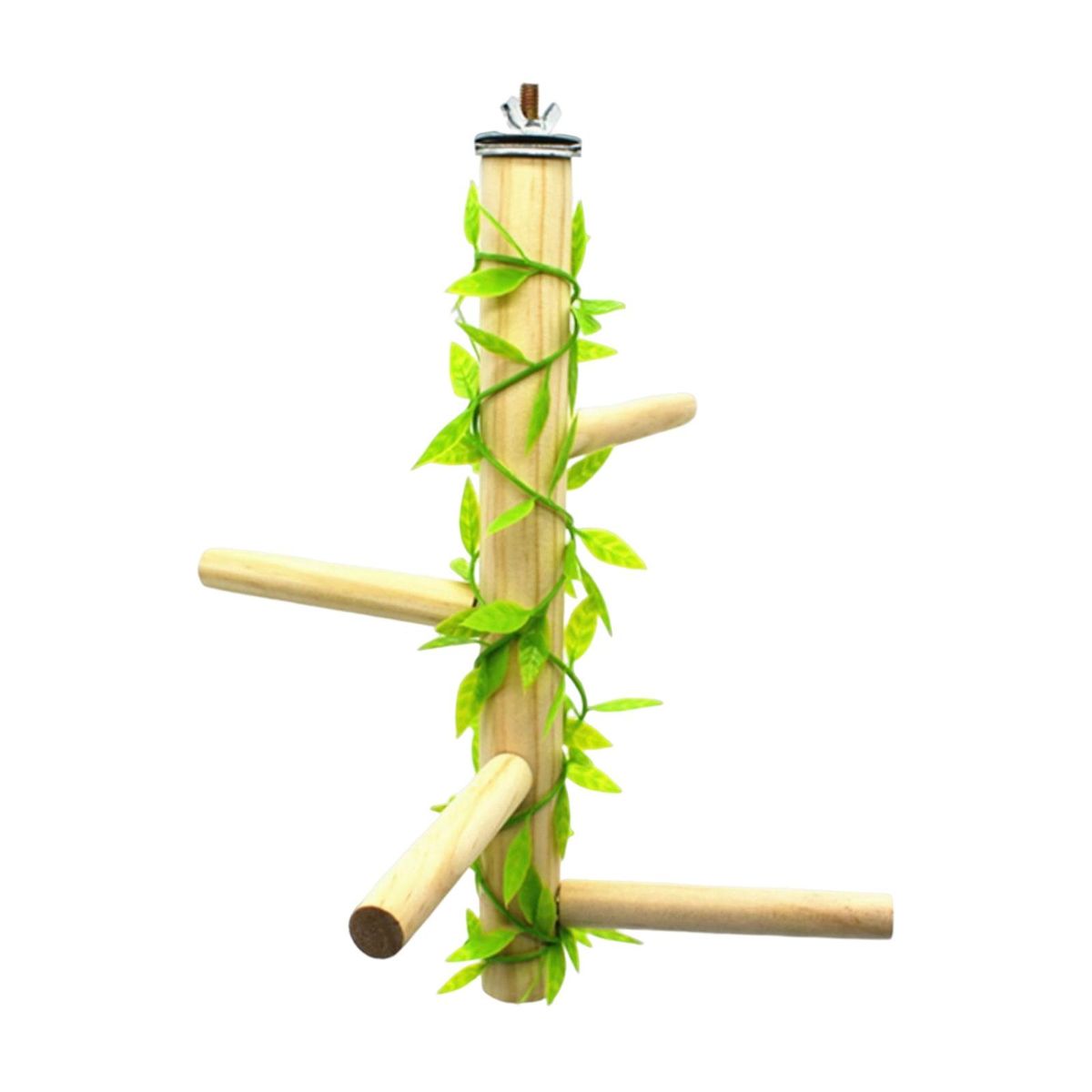 Parrot Branches Fork Toys Platform Play Hammock With Leaves