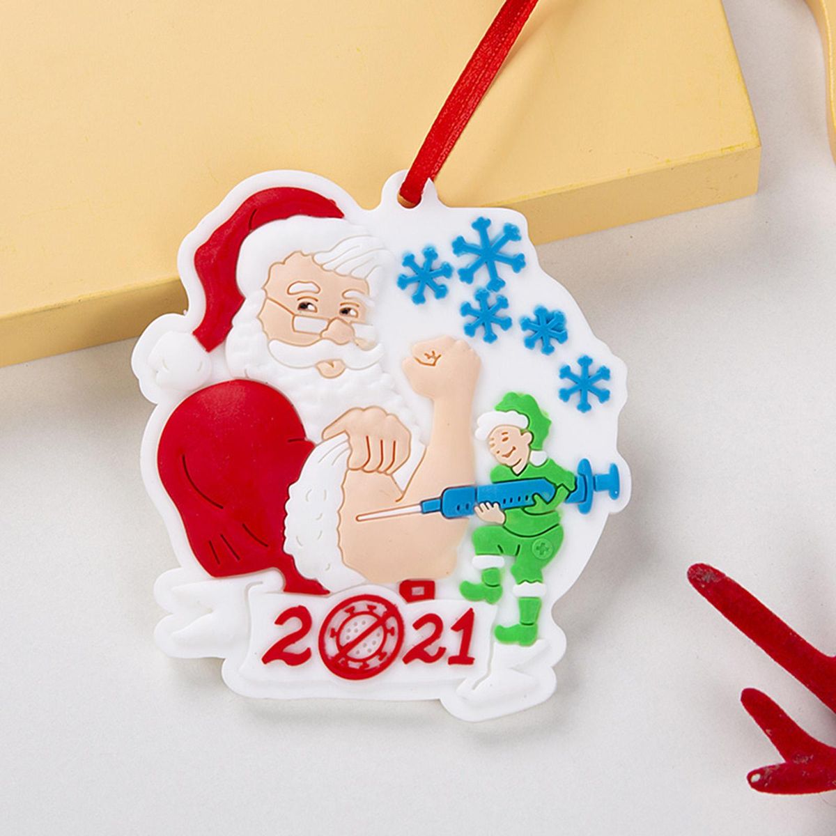 Christmas Santa Claus Figurine Decoration Xmas Hanging Decorations Ornament Doll Toy Holiday DIY Decor Festival Present