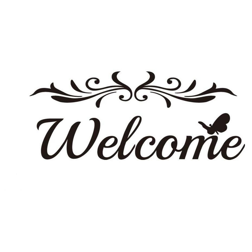 Welcome Wall Decal Home Door DIY Removable PVC Sticker Art Entryway Mural Decor