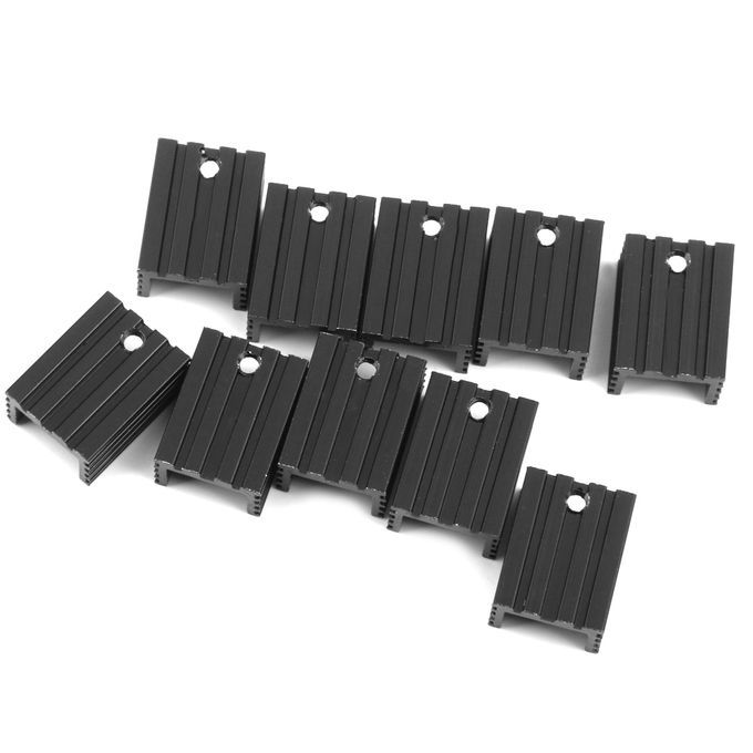 10Pcs 20x15x10mm Aluminum TO220 Triode IC Heat Sink Cooling Fin