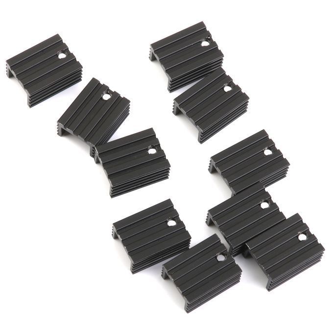 10Pcs 20x15x10mm Aluminum TO220 Triode IC Heat Sink Cooling Fin