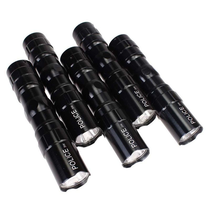 Outdoor Flashlight 5 Pcs Portable Ultra Bright 3w Police To