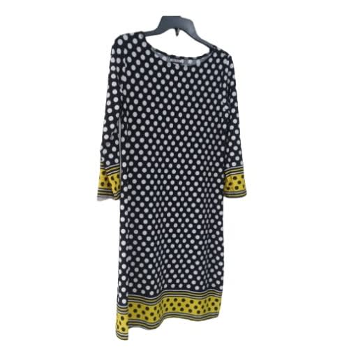 Women's Short Dress- Yellow And Black