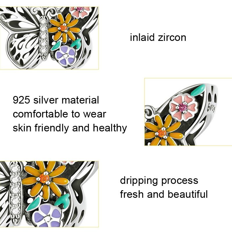 S925 Erfly Series DIY Bracelet Pearl Accessories SCC1682