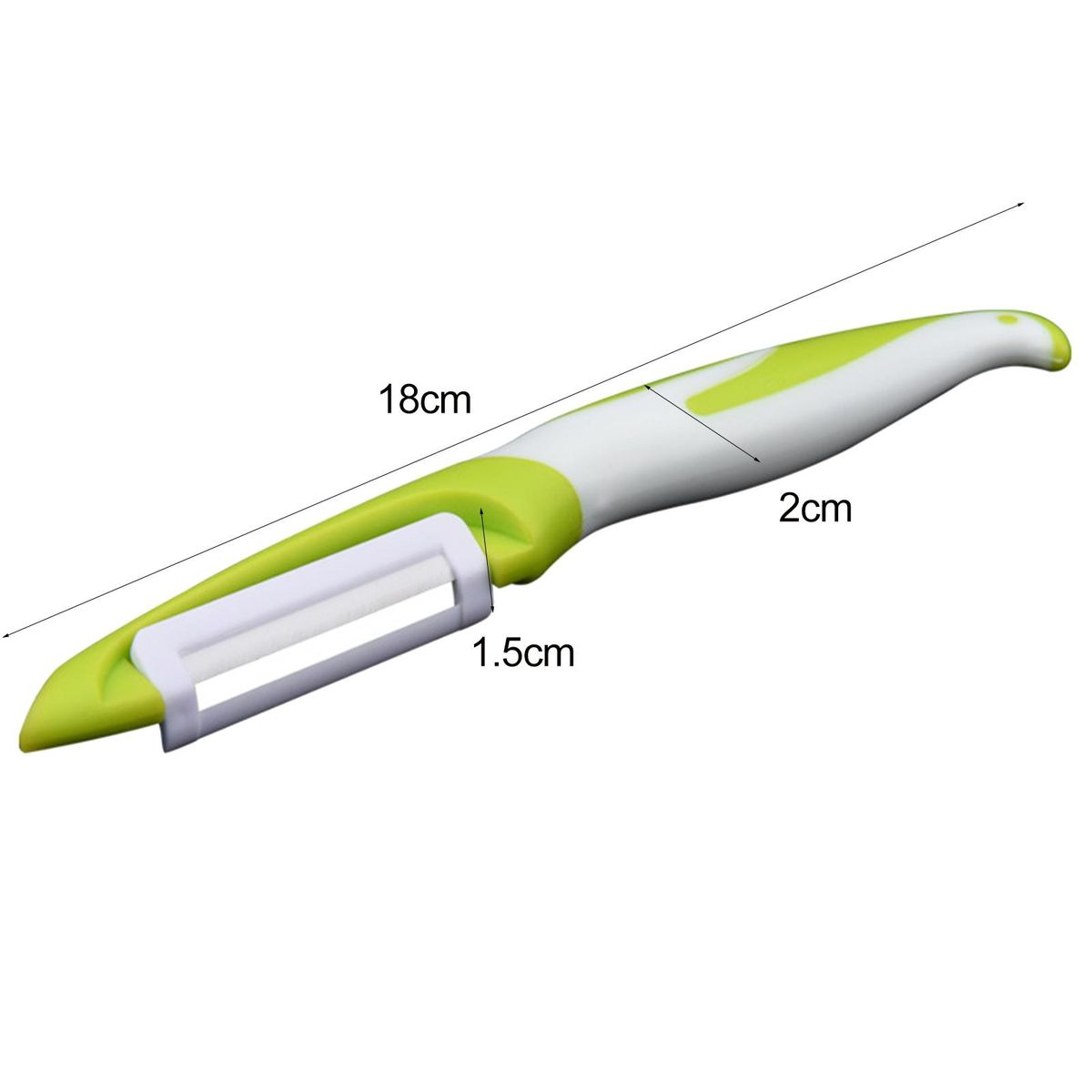 Kitchen Vegetable Peeler Premium Ceramic Peeler for Vegetable Green White