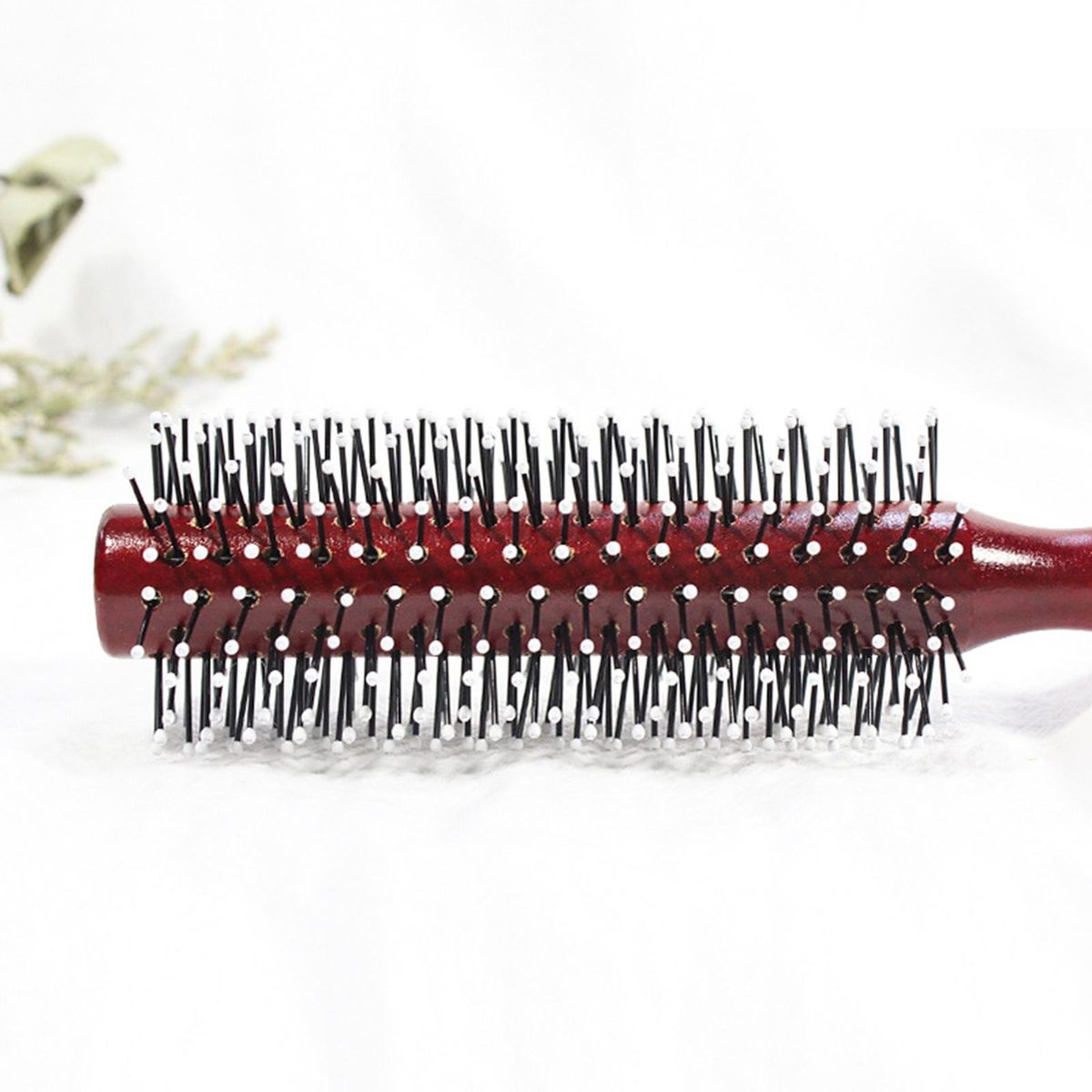 Wooden Bristle-free Curly Hair Comb Pear Flower Head Fluffy Bob Head Styling Comb V-shaped Teeth Round Comb
