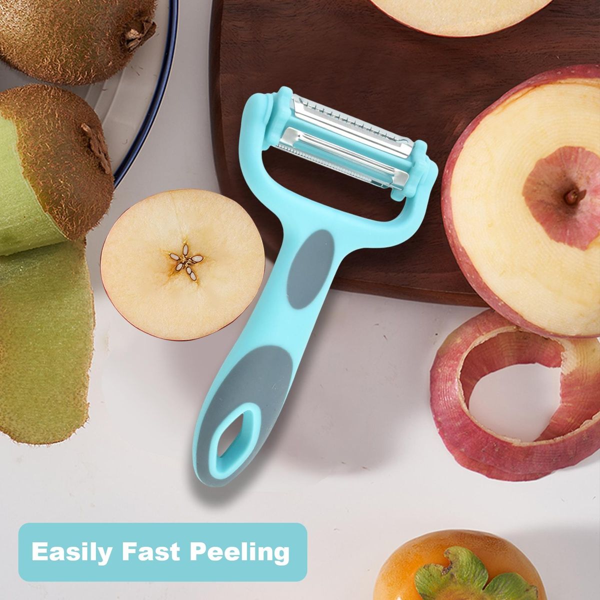 Vegetable Peeler Cucumber Potato Peel Remover Julienne Peeler Blue