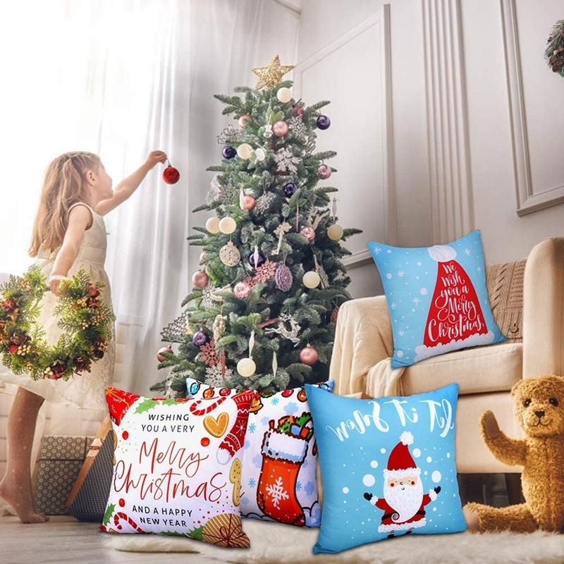 Christmas Pillow Covers Decorative Throw Pillow for Indoor
