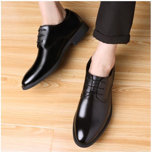 Mens Formal Business Dress Leather Shoes - Black