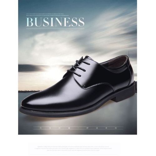 Mens Formal Business Dress Leather Shoes - Black