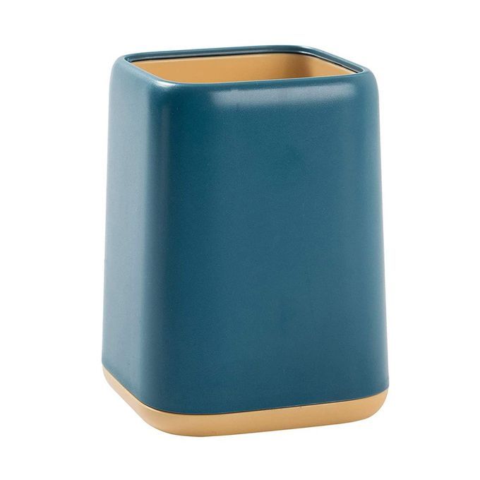 Desk Pen Il  Up Stand Pot Two Tone Desk Pen Holder Organizer   Brush-blue