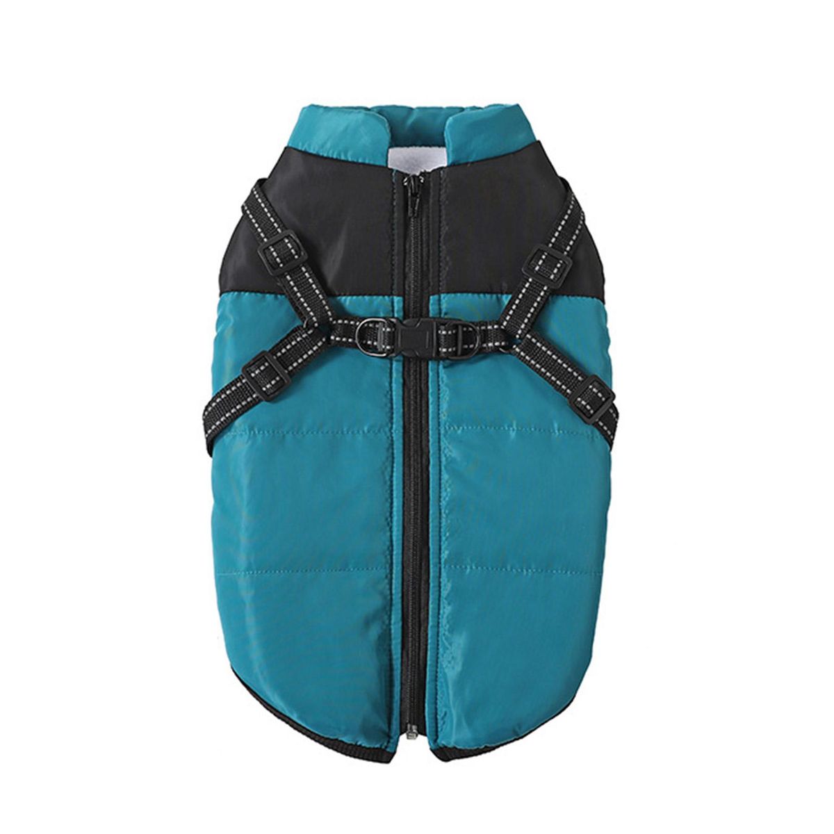 Dog Jacket Winter Fleece Lined Dog Clothes Waistcoat Black