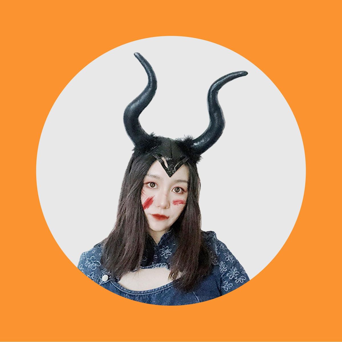 Halloween Black Long Horns Cosplay Costume Queen Horns Hat Witch Headpiece Headdress for Girls Women Decoration