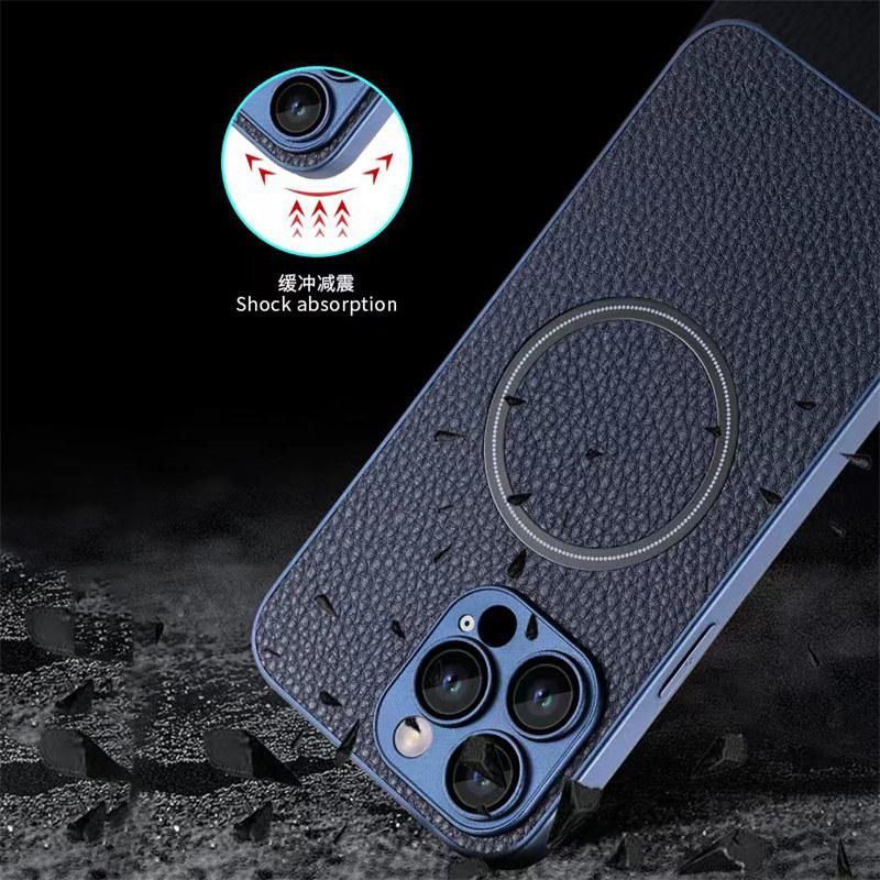 For iPhone 14 Pro Max Plus PU Leather Phone Case For iPhone 13 12 11 Pro Max Magnetic Lens Protection Hard Silicone Phone Cover