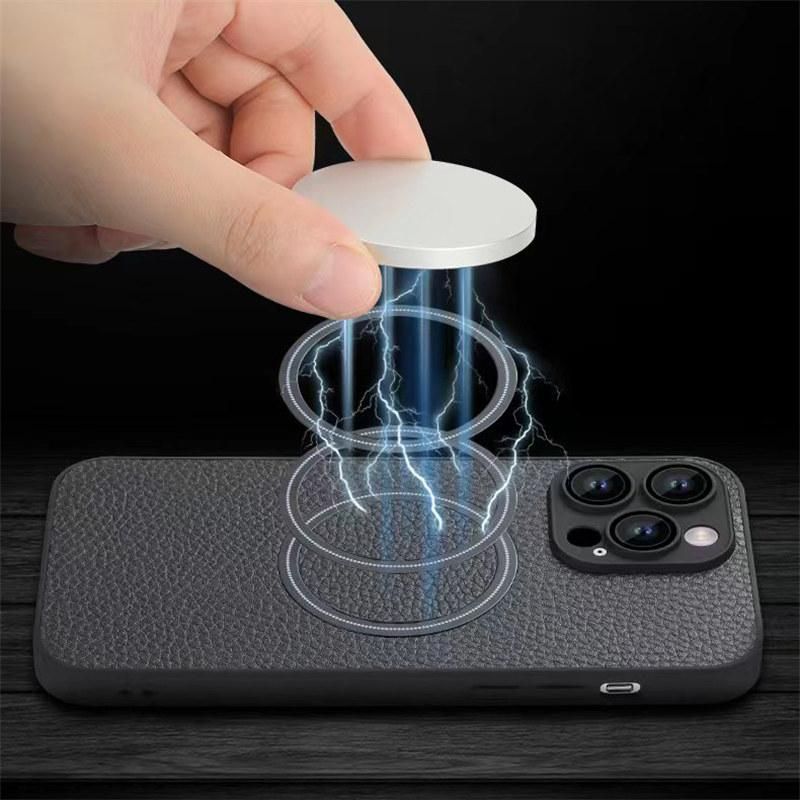 For iPhone 14 Pro Max Plus PU Leather Phone Case For iPhone 13 12 11 Pro Max Magnetic Lens Protection Hard Silicone Phone Cover