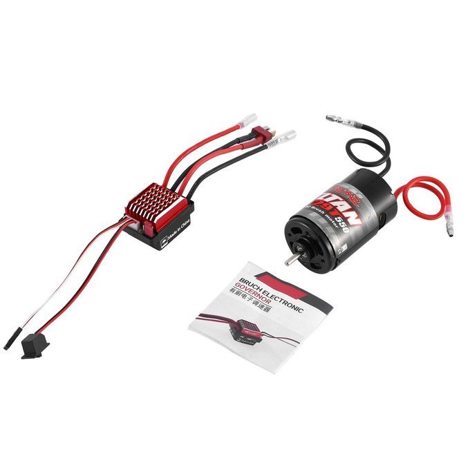 5  Brushed Motor 12T 21T 29T 35T For Axial 1:10 R   Rawler R   Ar Parts-Black-29T With ESC